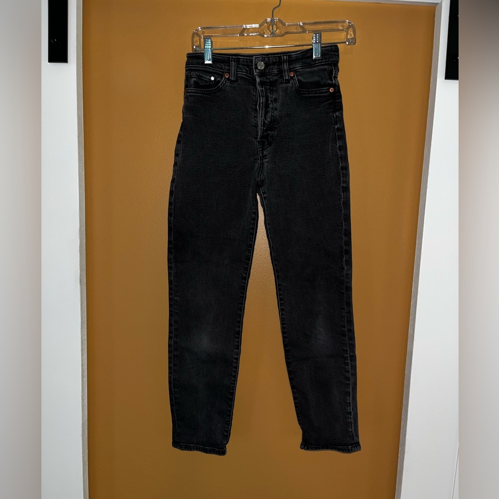 High waisted black jeans